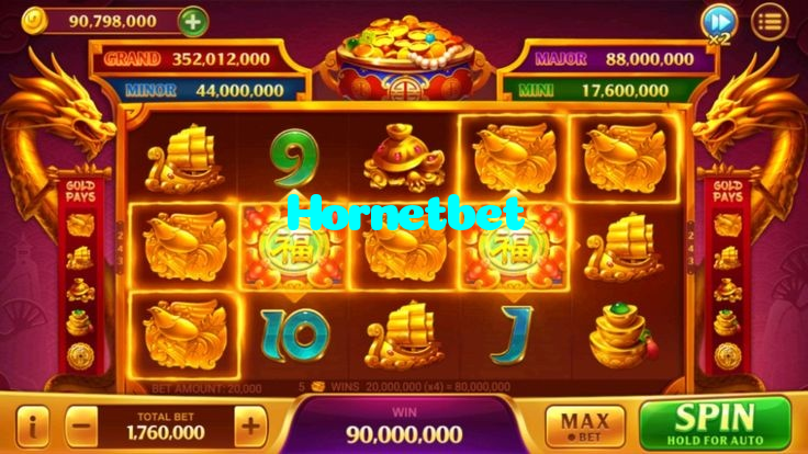 Hornetbet casino presented on mobile device in Pakistan with slots and live games